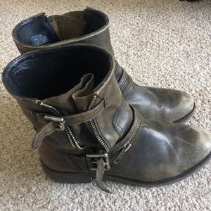 Hinge compadre leather moto boot size 7